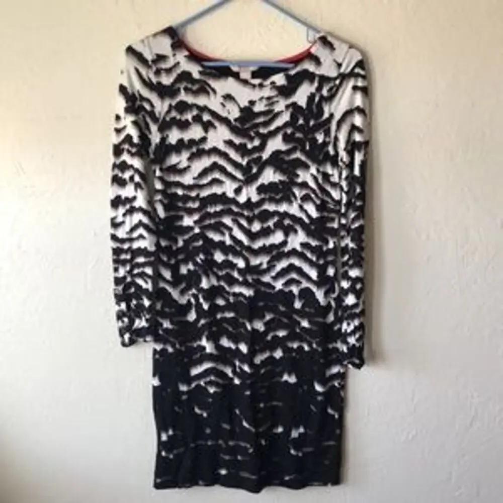Banana Republic Animal Print Long Sleeve Dress Size S - Picture 4 of 5